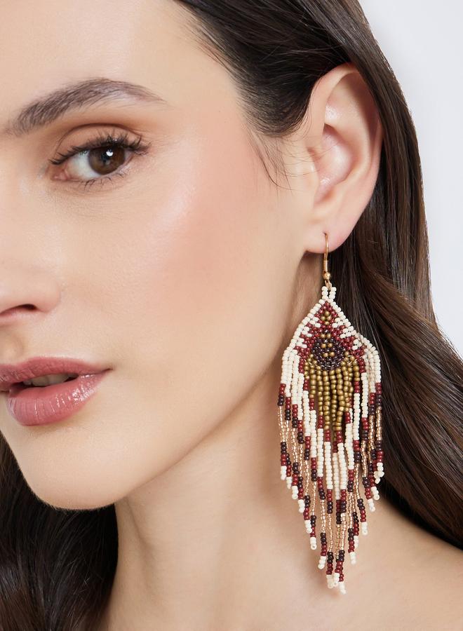 ستايلي أقراط متدلية مطرزة بشرابات - Image 2